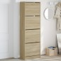 vidaXL Mueble zapatero 4 cajones abatibles roble Sonoma 60x34x187,5 cm vidaXL Mueble zapatero 4 cajones abatibles roble Sonoma 60x34x187,5 cm