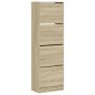 vidaXL Mueble zapatero 4 cajones abatibles roble Sonoma 60x34x187,5 cm vidaXL Mueble zapatero 4 cajones abatibles roble Sonoma 60x34x187,5 cm