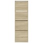 vidaXL Mueble zapatero 4 cajones abatibles roble Sonoma 60x34x187,5 cm vidaXL Mueble zapatero 4 cajones abatibles roble Sonoma 60x34x187,5 cm