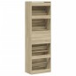 vidaXL Mueble zapatero 4 cajones abatibles roble Sonoma 60x34x187,5 cm vidaXL Mueble zapatero 4 cajones abatibles roble Sonoma 60x34x187,5 cm