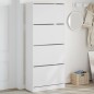vidaXL Mueble zapatero con 4 cajones abatibles blanco 80x34x187,5 cm vidaXL Mueble zapatero con 4 cajones abatibles blanco 80x34x187,5 cm