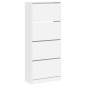 vidaXL Mueble zapatero con 4 cajones abatibles blanco 80x34x187,5 cm vidaXL Mueble zapatero con 4 cajones abatibles blanco 80x34x187,5 cm