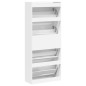 vidaXL Mueble zapatero con 4 cajones abatibles blanco 80x34x187,5 cm vidaXL Mueble zapatero con 4 cajones abatibles blanco 80x34x187,5 cm