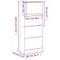 vidaXL Mueble zapatero con 4 cajones abatibles blanco 80x34x187,5 cm vidaXL Mueble zapatero con 4 cajones abatibles blanco 80x34x187,5 cm