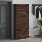 vidaXL Mueble zapatero 4 cajones abatibles marrón roble 80x34x187,5 cm vidaXL Mueble zapatero 4 cajones abatibles marrón roble 80x34x187,5 cm