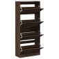 vidaXL Mueble zapatero 4 cajones abatibles marrón roble 80x34x187,5 cm vidaXL Mueble zapatero 4 cajones abatibles marrón roble 80x34x187,5 cm