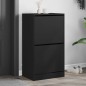 vidaXL Mueble zapatero con 2 cajones abatibles negro 60x42x108 cm vidaXL Mueble zapatero con 2 cajones abatibles negro 60x42x108 cm