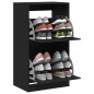 vidaXL Mueble zapatero con 2 cajones abatibles negro 60x42x108 cm vidaXL Mueble zapatero con 2 cajones abatibles negro 60x42x108 cm