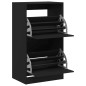 vidaXL Mueble zapatero con 2 cajones abatibles negro 60x42x108 cm vidaXL Mueble zapatero con 2 cajones abatibles negro 60x42x108 cm