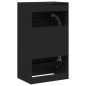 vidaXL Mueble zapatero con 2 cajones abatibles negro 60x42x108 cm vidaXL Mueble zapatero con 2 cajones abatibles negro 60x42x108 cm