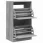 vidaXL Mueble zapatero 2 cajones abatibles gris Sonoma 60x42x108 cm vidaXL Mueble zapatero 2 cajones abatibles gris Sonoma 60x42x108 cm