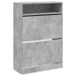vidaXL Mueble zapatero 2 cajones abatibles gris hormigón 80x34x116 cm vidaXL Mueble zapatero 2 cajones abatibles gris hormigón 80x34x116 cm