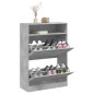 vidaXL Mueble zapatero 2 cajones abatibles gris hormigón 80x34x116 cm vidaXL Mueble zapatero 2 cajones abatibles gris hormigón 80x34x116 cm