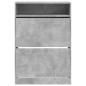 vidaXL Mueble zapatero 2 cajones abatibles gris hormigón 80x34x116 cm vidaXL Mueble zapatero 2 cajones abatibles gris hormigón 80x34x116 cm