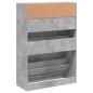 vidaXL Mueble zapatero 2 cajones abatibles gris hormigón 80x34x116 cm vidaXL Mueble zapatero 2 cajones abatibles gris hormigón 80x34x116 cm