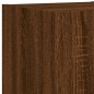 vidaXL Muebles TV pared con LED 4 pzas madera ingeniería marrón roble