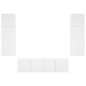 vidaXL Muebles de TV de pared con LED 6 pzas madera ingeniería blanco vidaXL Muebles de TV de pared con LED 6 pzas madera ingeniería blanco