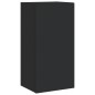 vidaXL Muebles de TV de pared con LED 4 pzas madera ingeniería negro
