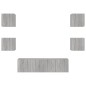 vidaXL Muebles TV pared con LED 6 pzas madera ingeniería gris Sonoma