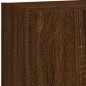 vidaXL Muebles TV pared con LED 4 pzas madera ingeniería marrón roble
