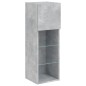 vidaXL Muebles TV pared con LED 4 pzas madera ingeniería gris hormigón vidaXL Muebles TV pared con LED 4 pzas madera ingeniería gris hormigón