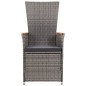 vidaXL Juego de comedor para jardín de 5 piezas gris vidaXL Juego de comedor para jardín de 5 piezas gris