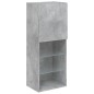 vidaXL Muebles TV pared con LED 5 pzas madera ingeniería gris hormigón