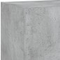 vidaXL Muebles TV pared con LED 5 pzas madera ingeniería gris hormigón