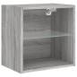 vidaXL Muebles TV pared con LED 8 pzas madera ingeniería gris Sonoma vidaXL Muebles TV pared con LED 8 pzas madera ingeniería gris Sonoma
