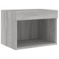 vidaXL Muebles TV pared con LED 8 pzas madera ingeniería gris Sonoma vidaXL Muebles TV pared con LED 8 pzas madera ingeniería gris Sonoma