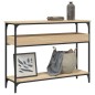 vidaXL Mesa consola estante madera ingeniería roble Sonoma 100x29x75cm