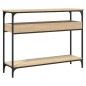 vidaXL Mesa consola estante madera ingeniería roble Sonoma 100x29x75cm