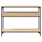 vidaXL Mesa consola estante madera ingeniería roble Sonoma 100x29x75cm
