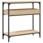 vidaXL Mesa consola estante madera ingeniería roble Sonoma 75x29x75 cm vidaXL Mesa consola estante madera ingeniería roble Sonoma 75x29x75 cm