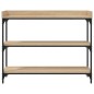 vidaXL Mesa consola con estantes roble Sonoma 100x30x80 cm