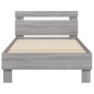 vidaXL Cama con cabecero madera de ingeniería gris Sonoma 90x190 cm vidaXL Cama con cabecero madera de ingeniería gris Sonoma 90x190 cm
