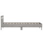 vidaXL Cama con cabecero madera de ingeniería gris Sonoma 90x190 cm vidaXL Cama con cabecero madera de ingeniería gris Sonoma 90x190 cm