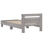 vidaXL Cama con cabecero madera de ingeniería gris Sonoma 90x190 cm vidaXL Cama con cabecero madera de ingeniería gris Sonoma 90x190 cm