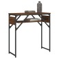 vidaXL Mesa consola estante madera ingeniería marrón roble 75x30x75 cm vidaXL Mesa consola estante madera ingeniería marrón roble 75x30x75 cm