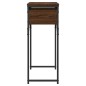 vidaXL Mesa consola estante madera ingeniería marrón roble 75x30x75 cm vidaXL Mesa consola estante madera ingeniería marrón roble 75x30x75 cm