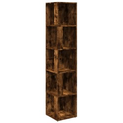 vidaXL Mueble esquina madera contrachapada roble ahumado 33x33x164,5cm