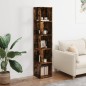vidaXL Mueble esquina madera contrachapada roble ahumado 33x33x164,5cm vidaXL Mueble esquina madera contrachapada roble ahumado 33x33x164,5cm