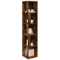 vidaXL Mueble esquina madera contrachapada roble ahumado 33x33x164,5cm vidaXL Mueble esquina madera contrachapada roble ahumado 33x33x164,5cm
