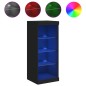 vidaXL Aparador con luces LED negro 41x37x100 cm vidaXL Aparador con luces LED negro 41x37x100 cm