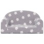 vidaXL Sofá de niños de 2 plazas felpa suave gris claro con estrellas vidaXL Sofá de niños de 2 plazas felpa suave gris claro con estrellas