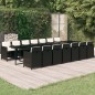 vidaXL Set comedor jardín 15 pzas y cojines ratán sintético negro vidaXL Set comedor jardín 15 pzas y cojines ratán sintético negro