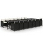 vidaXL Set comedor jardín 15 pzas y cojines ratán sintético negro vidaXL Set comedor jardín 15 pzas y cojines ratán sintético negro