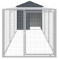 vidaXL Gallinero con corral acero galvanizado gris 117x405x123 cm vidaXL Gallinero con corral acero galvanizado gris 117x405x123 cm