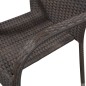 vidaXL Juego de comedor para jardín 5 piezas marrón vidaXL Juego de comedor para jardín 5 piezas marrón