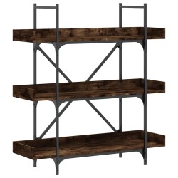 vidaXL Librería 3 estantes madera ingeniería roble humo 100x33x108,5cm